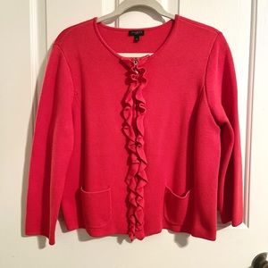 Talbots Dark Bright coral Sweater